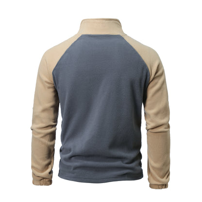 Men's fleece pullover with half zip and practical pocket design Skorter