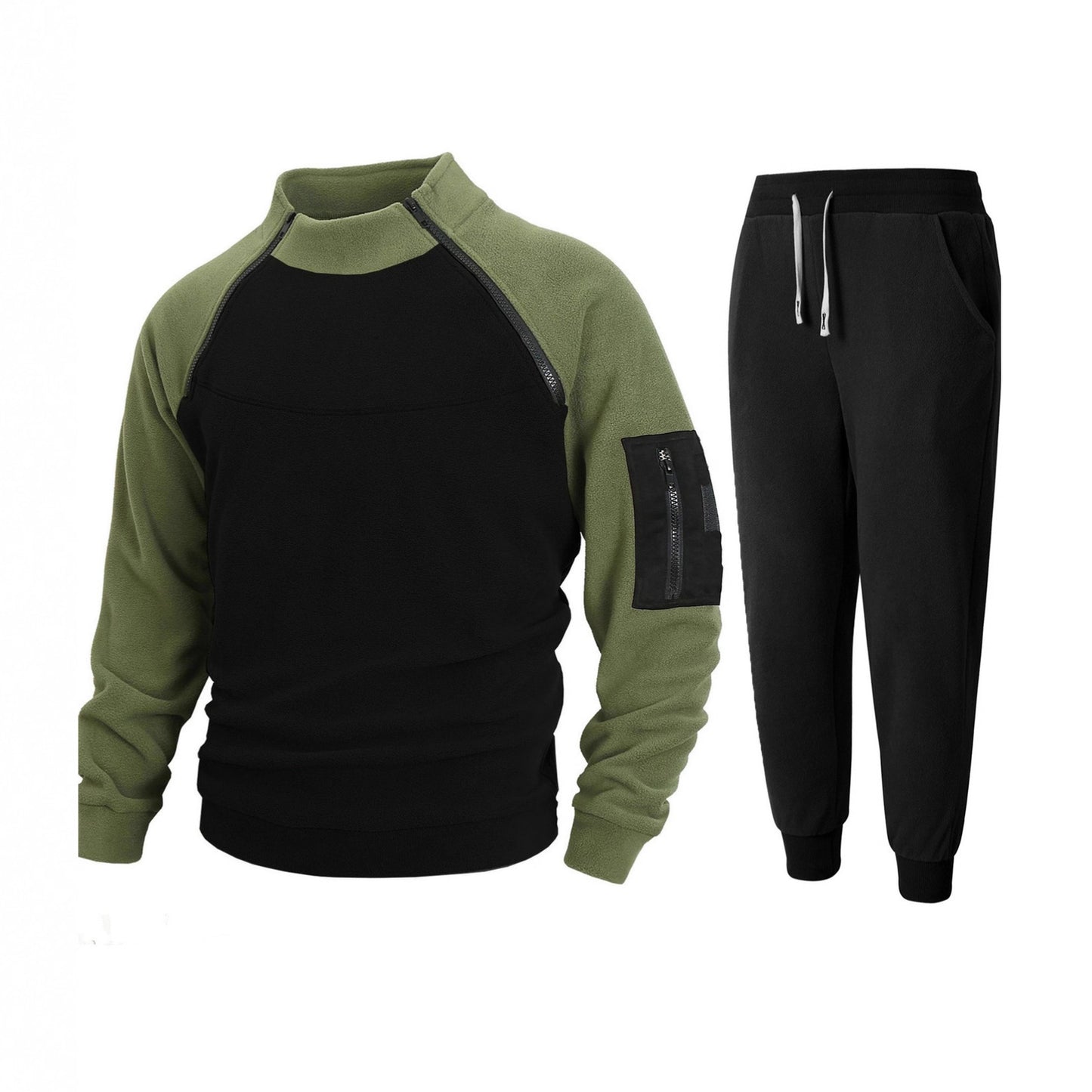 Men's sporty top with functional zipper and comfortable jogging pants Skorter