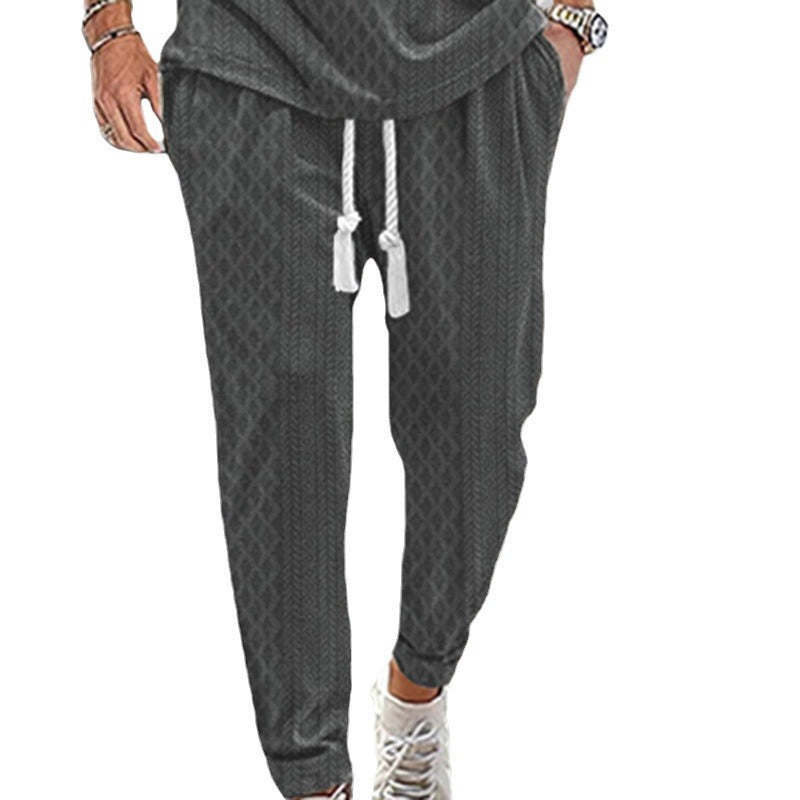 Men's sporty leisure pants with elastic waistband and side drawstring Skorter