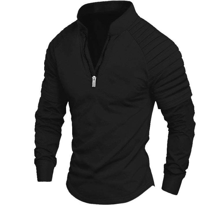 Men's sporty zip pullover with stylish accents Skorter