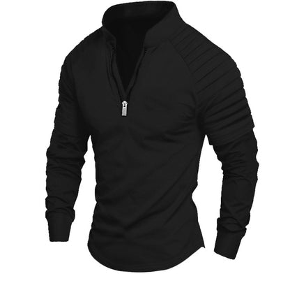 Men's sporty zip pullover with stylish accents Skorter