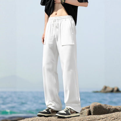 Men's sporty leisure pants with side pockets and elastic waistband Skorter