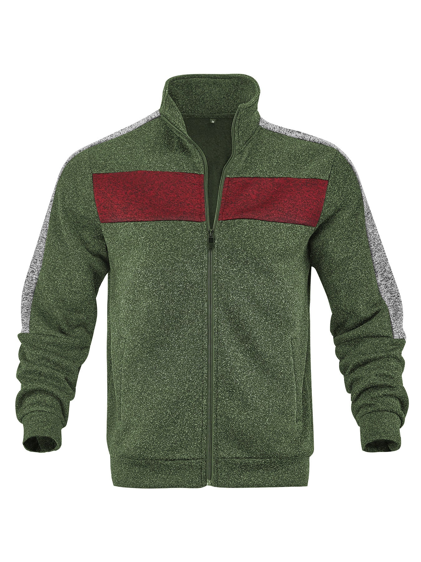 Men's sporty fleece jacket with high collar and reflective accents Skorter