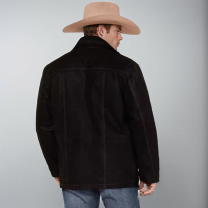 Men's versatile and robust suede jacket with functional pockets Skorter