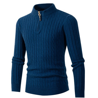 Men's stylish turtleneck sweater with zipper Skorter