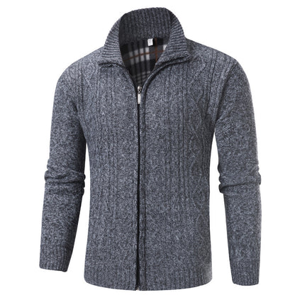Men's stylish knit sweater with stand-up collar Skorter