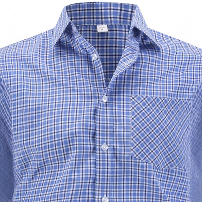 Men's stylish checked long-sleeve shirt Skorter