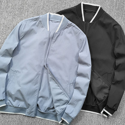 Men's quilted jacket with contrast collar Skorter