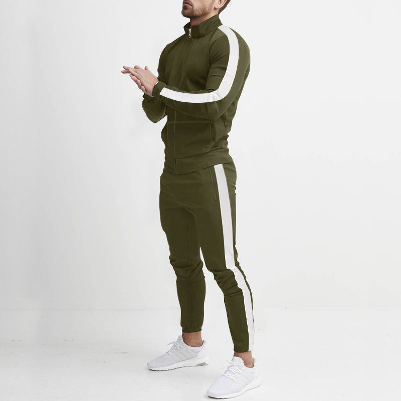 Men's sporty tracksuit with high collar and side zip pockets Skorter