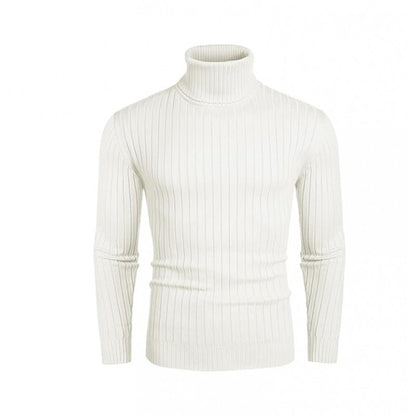 Men's turtleneck sweater made of high-quality ribbed knit Skorter