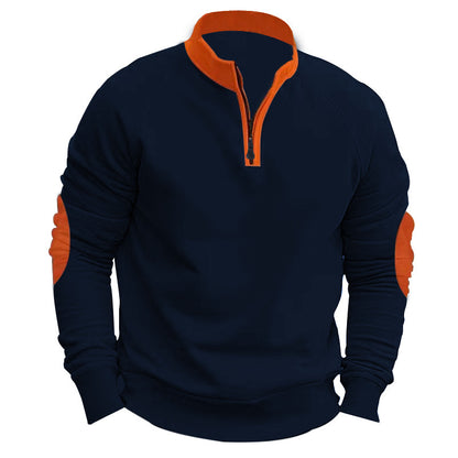 Men's sweatshirt with textured zipper Skorter