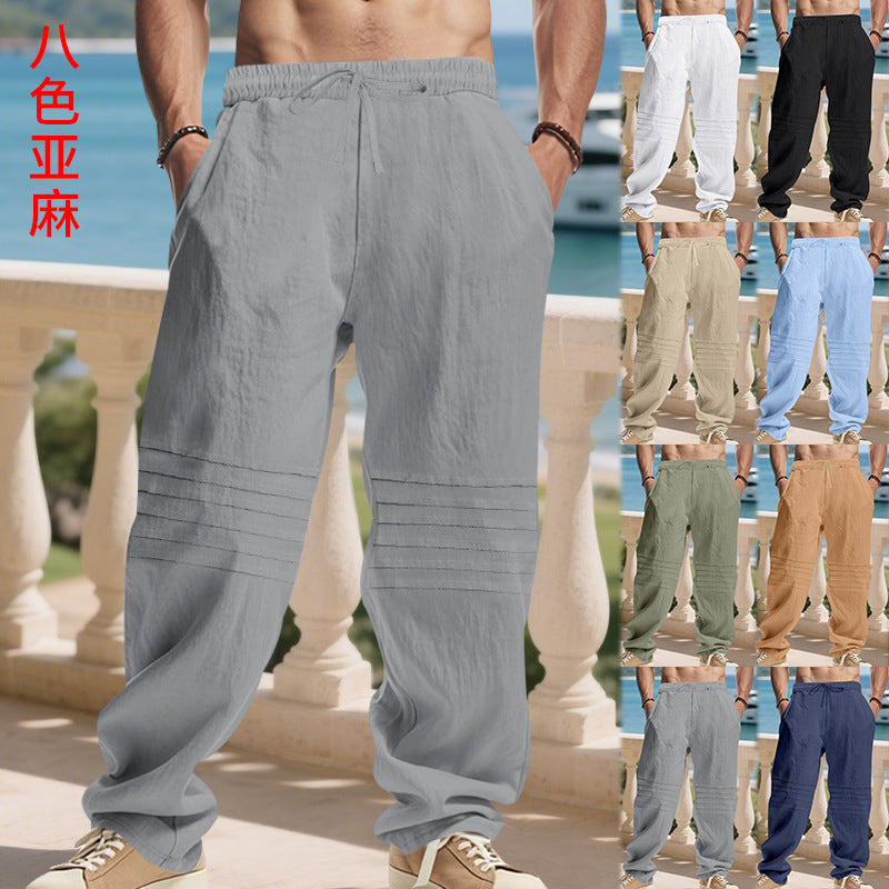 Men's leisure pants with elastic waistband and side pockets Skorter