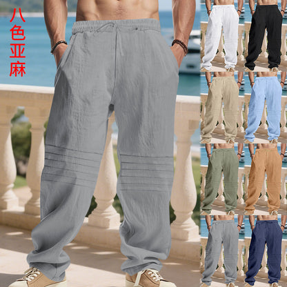 Men's leisure pants with elastic waistband and side pockets Skorter