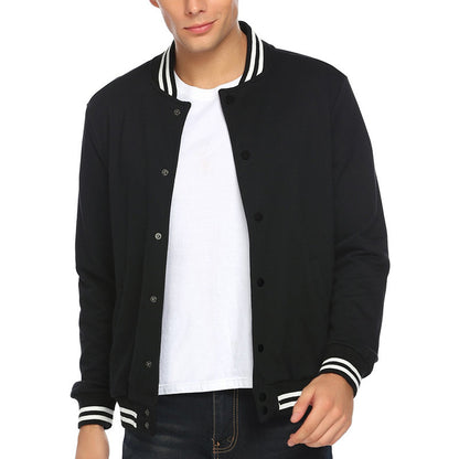 Men's sports jacket with contrasting cuffs and modern snap buttons Skorter