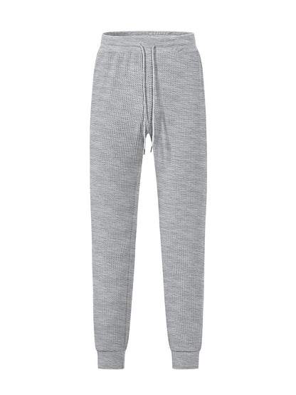 Men's Sporty Waffle Structure Jogging Pants Skorter