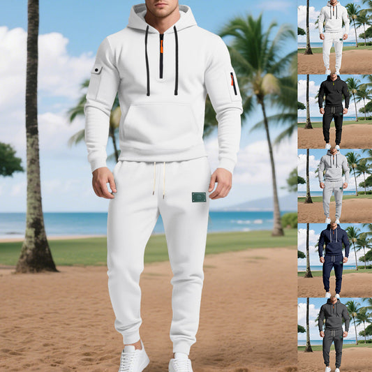 Men's sporty hoodie and tracksuit set with breathable properties and practical pockets Skorter