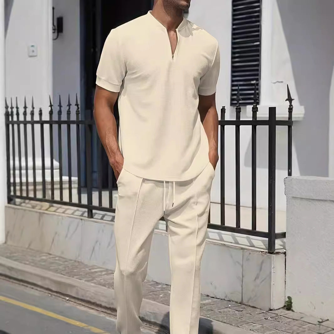 Men's sporty two-piece outfit with modern zipper and breathable materials Skorter