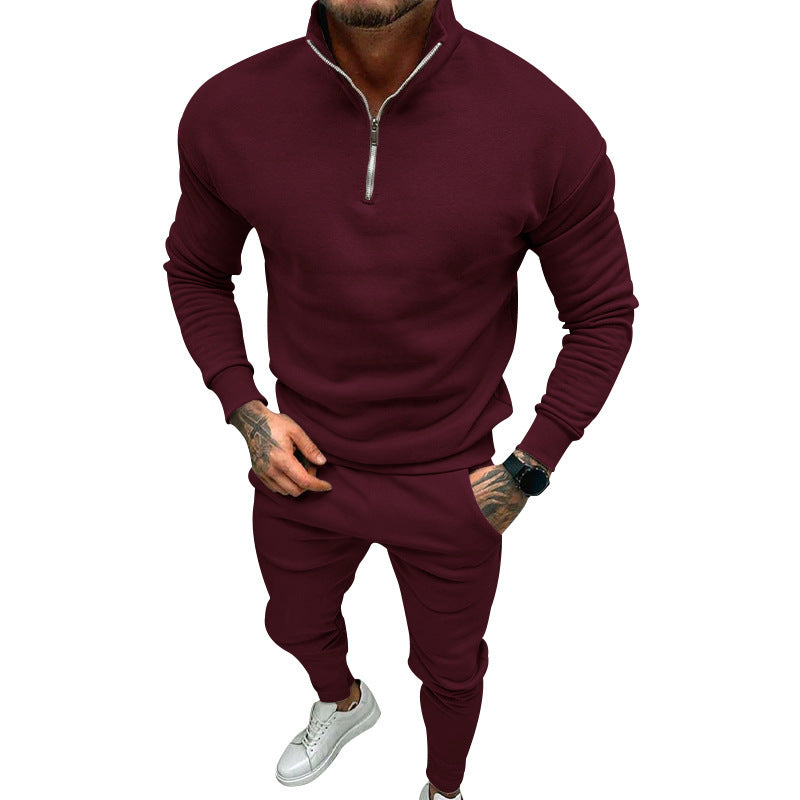 Men's sporty sweater with stand-up collar Skorter