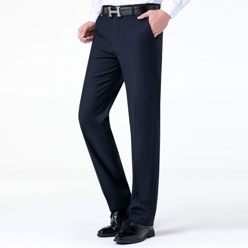 Men's elegant suit trousers with fine textured design Skorter