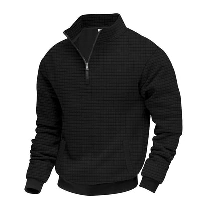 Men's sporty sweater with half-high closed collar Skorter