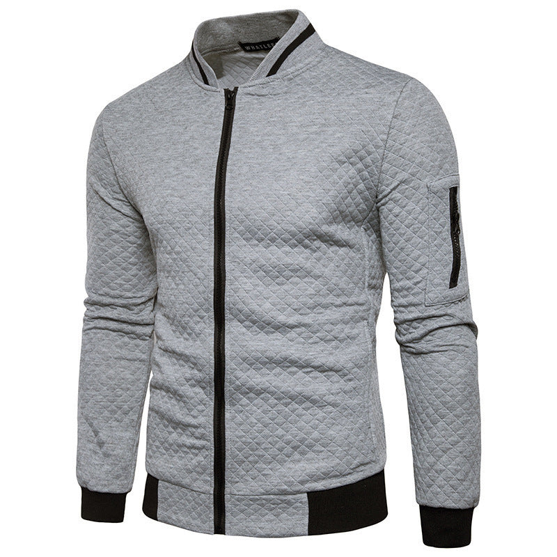 Men's quilted bomber jacket with high-quality material and practical zipper Skorter