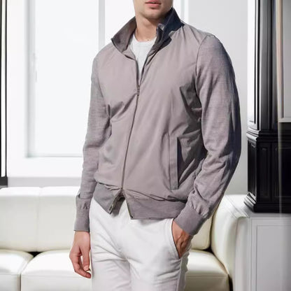Men's sporty transitional jacket with modern stand-up collar and elastic cuffs Skorter