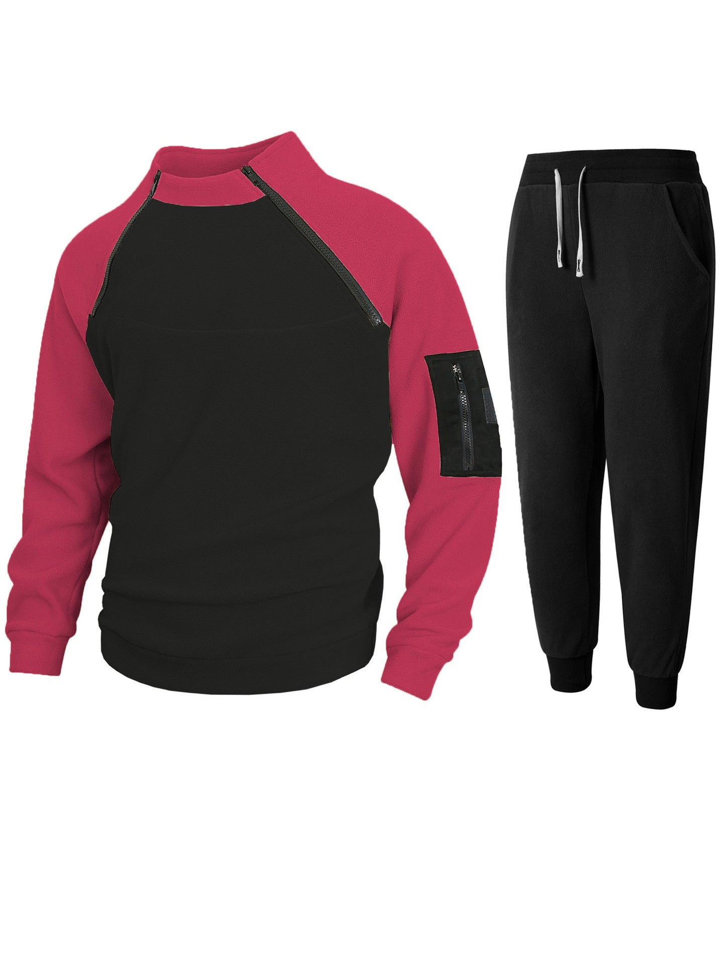 Men's sporty top with functional zipper and comfortable jogging pants Skorter