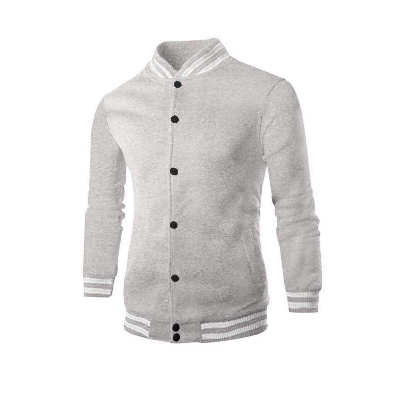 Men's Sporty College Jacket with Fashionable Collar Skorter