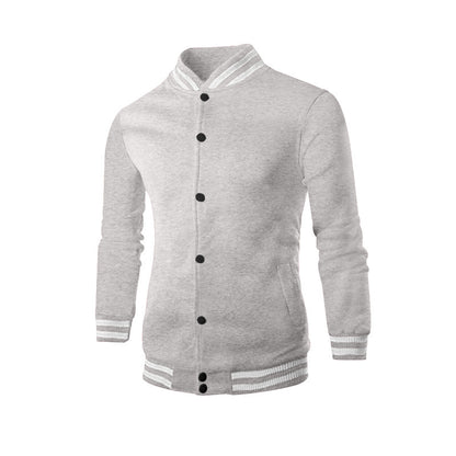 Men's Sporty College Jacket with Fashionable Collar Skorter
