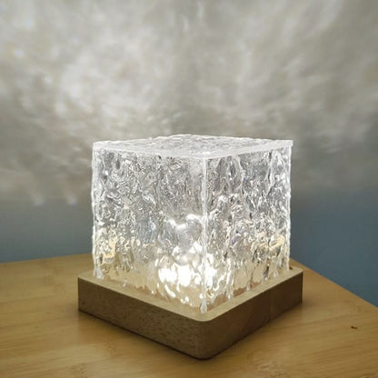 Skorter | Nordic Glass Cube Lamp with Ambient Light