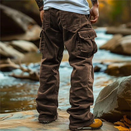 Men's practical cargo jeans with many pockets Skorter