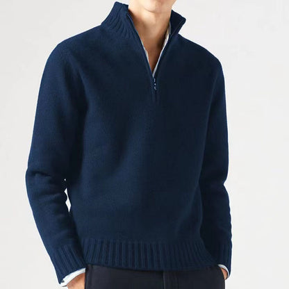 Men's sweater with high collar and modern zipper Skorter
