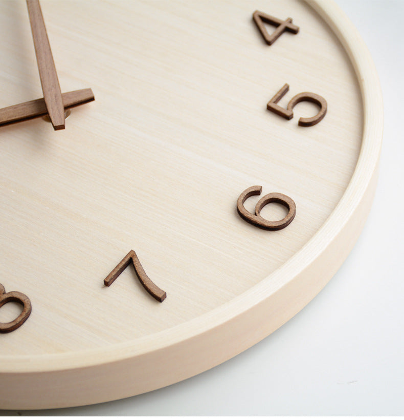 Skorter | Natural Elegance - Round Wood Wall Clock