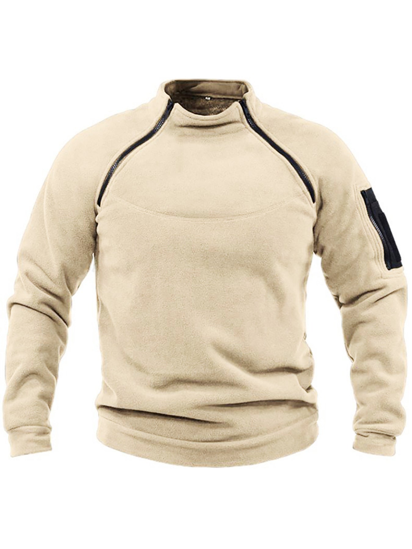 Men's thermal fleece pullover with high collar and practical pockets Skorter