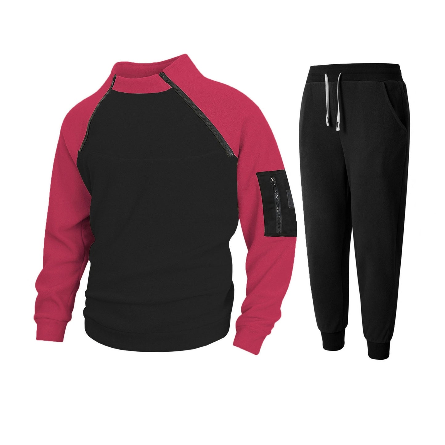 Men's sporty top with functional zipper and comfortable jogging pants Skorter