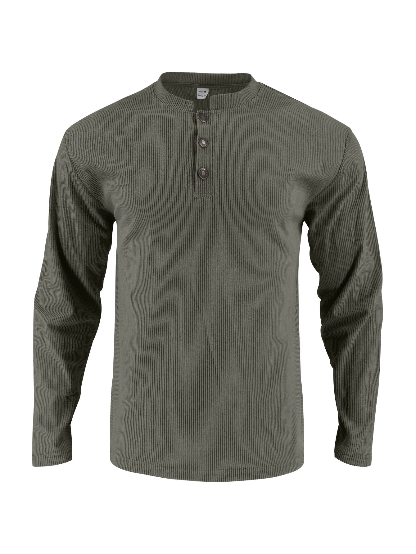 Men's long sleeve shirt with comfortable button placket and textured design Skorter