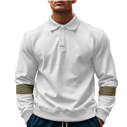 Men's Polo Sweatshirt with modern design and contrasting sleeve accents Skorter