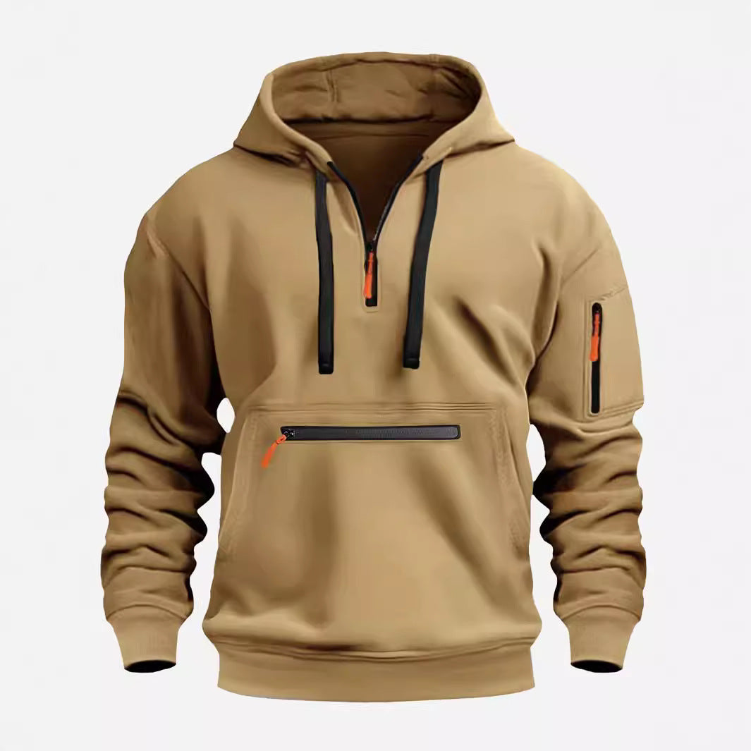 Men's stylish hoodie with practical zippered pockets Skorter