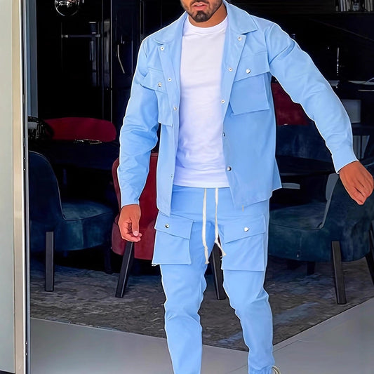 Men's Cargo Pants and Jacket Set Skorter