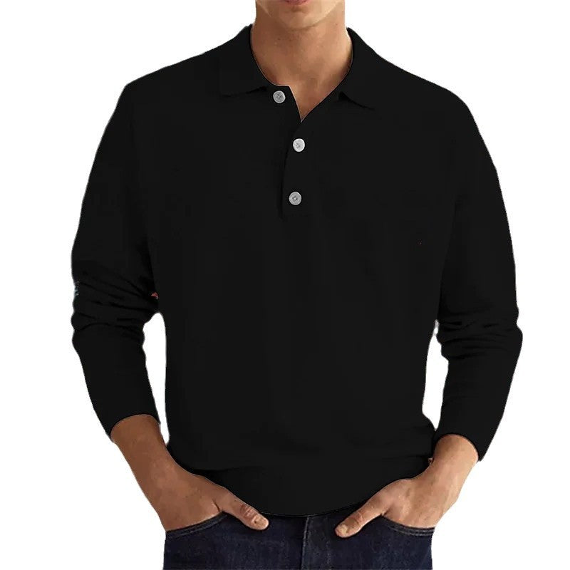 Men's sweater with modern polo collar and comfortable fit Skorter