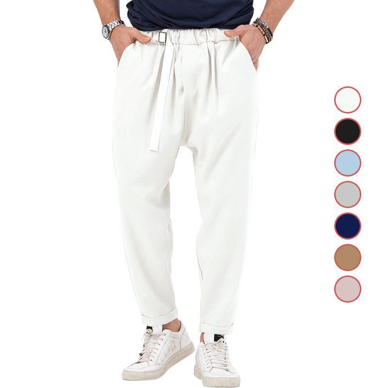 Men's stylish harem pants with elastic waistband and practical side pockets Skorter