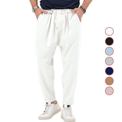 Men's stylish harem pants with elastic waistband and practical side pockets Skorter