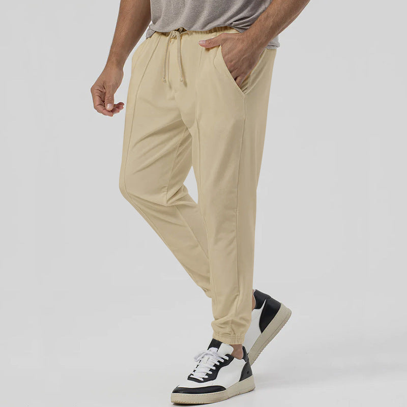 Men's Sporty Jogging Pants with Elastic Waistband and Practical Pockets Skorter
