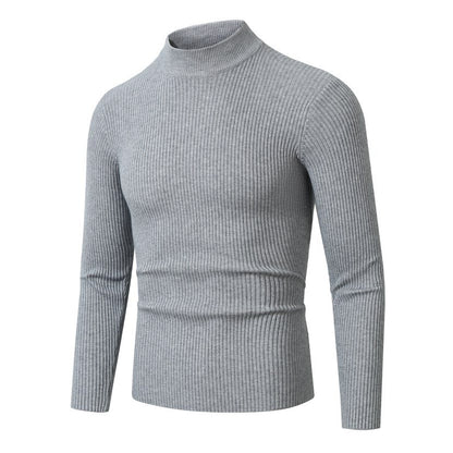 Men's turtleneck sweater made of high-quality ribbed structure Skorter