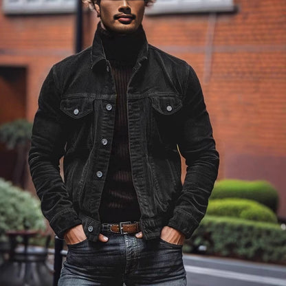 Men's stylish cord jacket with practical pockets and classic cut Skorter