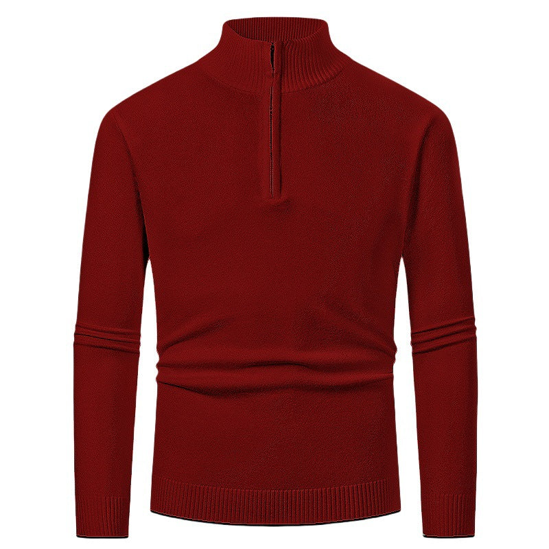 Men's pullover with high collar and zipper Skorter
