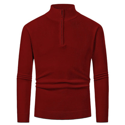 Men's pullover with high collar and zipper Skorter