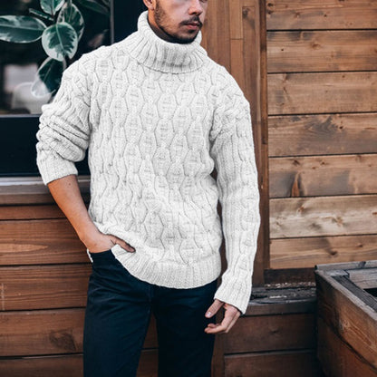Men's chunky knit turtleneck sweater Skorter