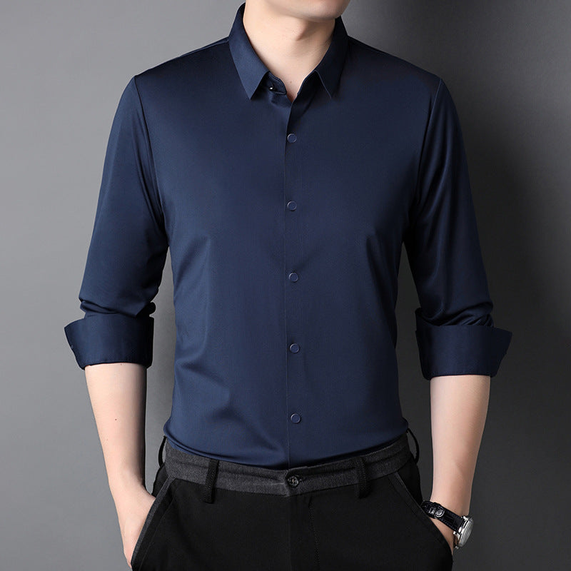 Men's elegant short sleeve shirt with fine shine Skorter