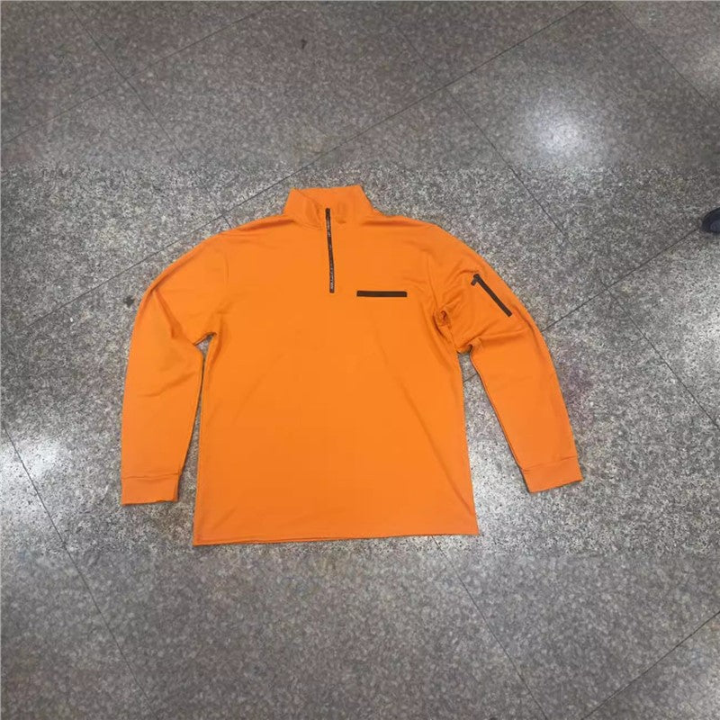 Men's sporty sweater with half zip and practical pockets Skorter